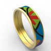 Wholesale Elegant 316L Stainless Steel Enamel Geometric Bangle