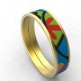 Wholesale Elegant 316L Stainless Steel Enamel Geometric Bangle