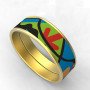 316L Stainless Steel Colorful Enamel Minimalist Bangles Wholesale