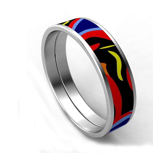 316L Stainless Steel Colorful Enamel Minimalist Bangles Wholesale