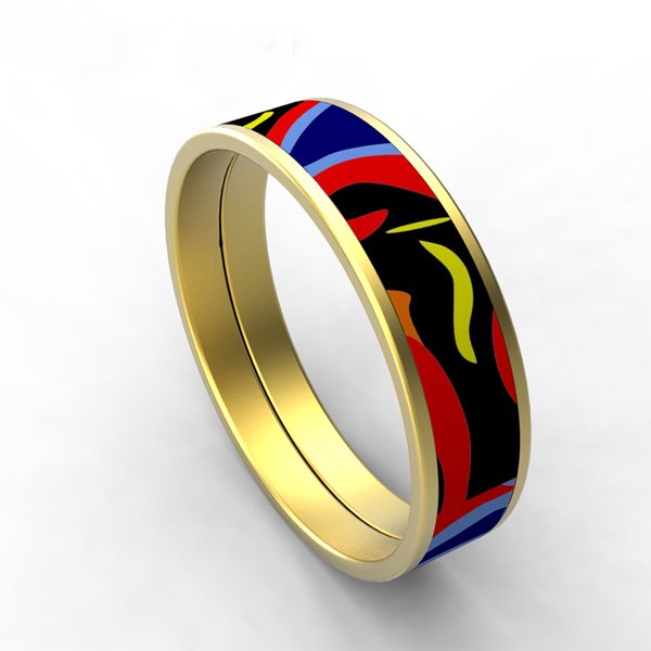 316L Stainless Steel Colorful Enamel Minimalist Bangles Wholesale