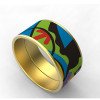 Wholesale Elegant 316L Stainless Steel Enamel Geometric Bangle