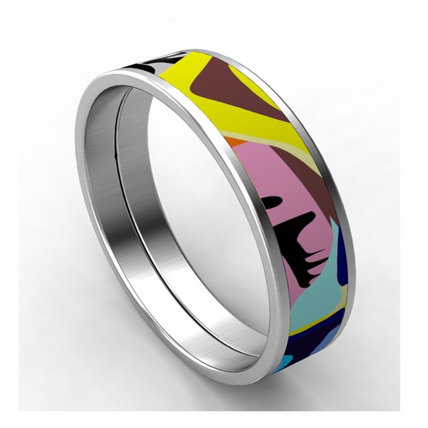 316L Stainless Steel Colorful Enamel Minimalist Bangles Wholesale