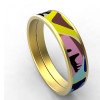 316L Stainless Steel Colorful Enamel Minimalist Bangles Wholesale