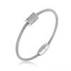 Wholesale 316L Stainless Steel Twisted Wire Cable Flexible Open Cuff Bangle