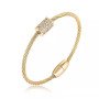Wholesale 316L Stainless Steel Twisted Wire Cable Flexible Open Cuff Bangle