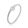 Wholesale 316L Stainless Steel Twisted Wire Cable Flexible Open Cuff Bangle