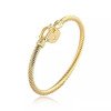 Wholesale 316L Stainless Steel Twisted Wire Cable Flexible Open Cuff Bangle