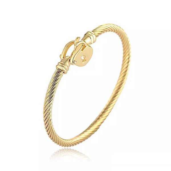 Wholesale 316L Stainless Steel Twisted Wire Cable Flexible Open Cuff Bangle