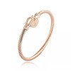 Wholesale 316L Stainless Steel Twisted Wire Cable Flexible Open Cuff Bangle