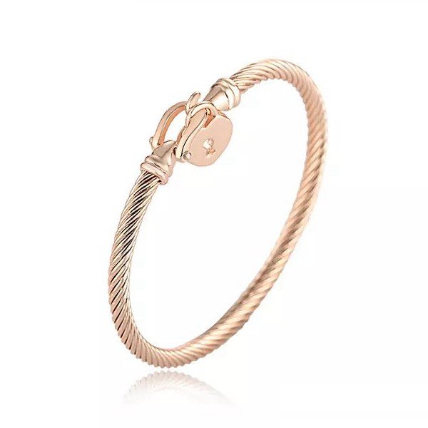 Wholesale 316L Stainless Steel Twisted Wire Cable Flexible Open Cuff Bangle