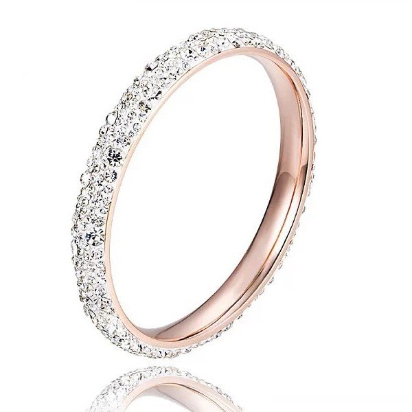 Wholesale Classic 316L Stainless Steel Full Pave CZ Eternity Bangle