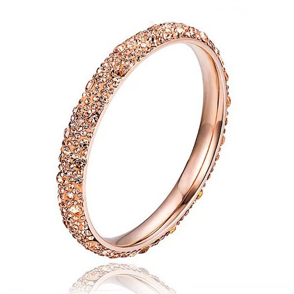 Wholesale Classic 316L Stainless Steel Full Pave CZ Eternity Bangle