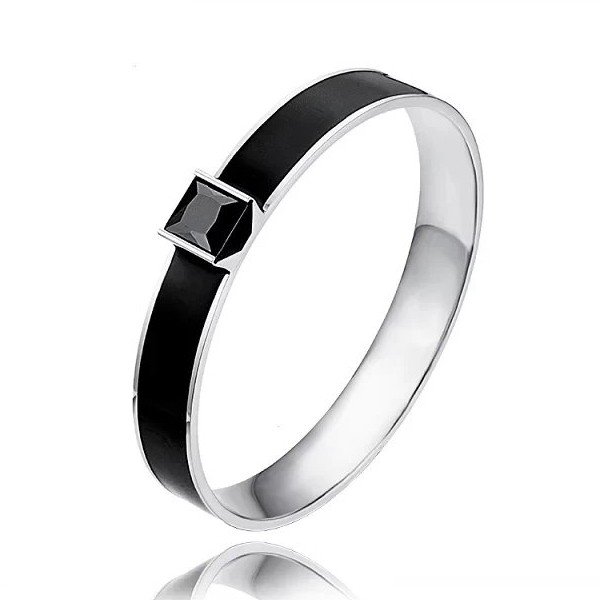 Wholesale 316L Stainless Steel Hinged Clasp Birthstone Bangle Bracelet