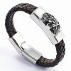 Wholesale 316L Stainless Steel Leather ID Bangle for Custom Engraving