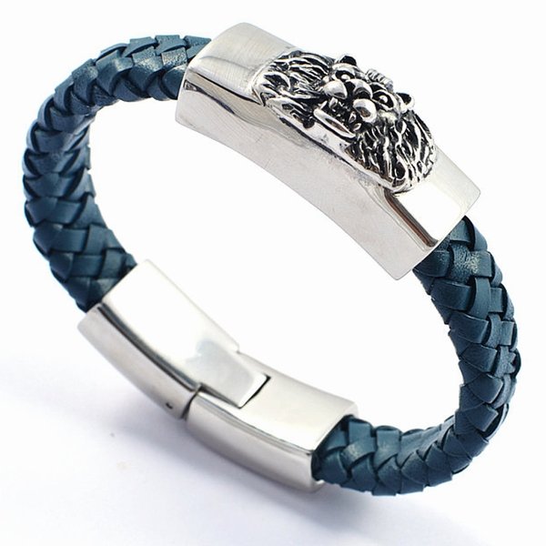 Wholesale 316L Stainless Steel Leather ID Bangle for Custom Engraving