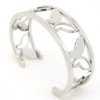 Wholesale 316L Stainless Steel Engraved Open Cuff Bangle