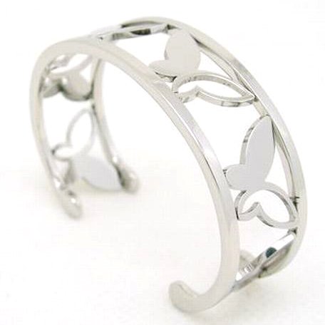 Wholesale 316L Stainless Steel Engraved Open Cuff Bangle