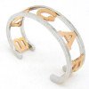 Wholesale 316L Stainless Steel Engraved Open Cuff Bangle