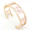 Wholesale 316L Stainless Steel Engraved Open Cuff Bangle