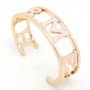 Wholesale 316L Stainless Steel Engraved Open Cuff Bangle