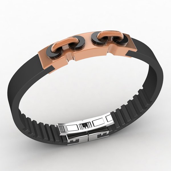 Wholesale 316L Stainless Steel Silicone ID Bracelet for Custom Engraving