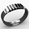 Wholesale 316L Stainless Steel Silicone ID Bracelet for Custom Engraving