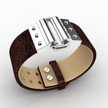 Wholesale Stainless Steel Genuine Leather Minimalist Bracelet Bangle