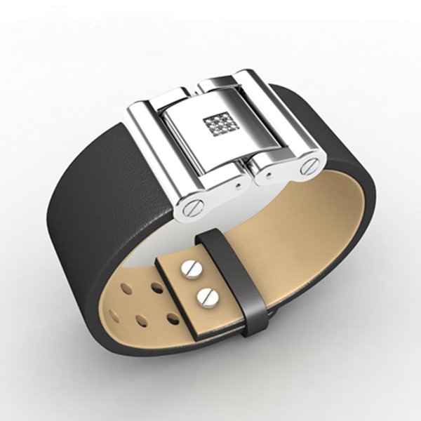 Wholesale Stainless Steel Genuine Leather Minimalist Bracelet Bangle