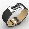 Wholesale Stainless Steel Genuine Leather Minimalist Bracelet Bangle