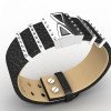 Wholesale Stainless Steel Genuine Leather Minimalist Bracelet Bangle