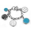 Wholesale Layered 316L Stainless Steel Pendant Charm Bracelet Set