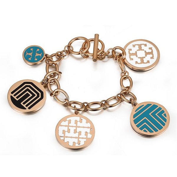 Wholesale Layered 316L Stainless Steel Pendant Charm Bracelet Set