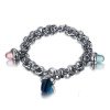 Wholesale Layered 316L Stainless Steel Pendant Charm Bracelet Set