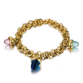 Wholesale Layered 316L Stainless Steel Pendant Charm Bracelet Set