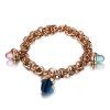 Wholesale Layered 316L Stainless Steel Pendant Charm Bracelet Set