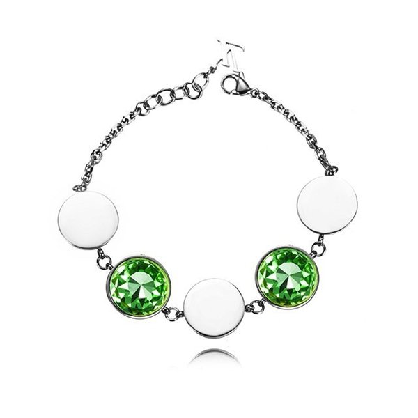 Wholesale 316L Stainless Steel Birthstone Crystal Bracelet