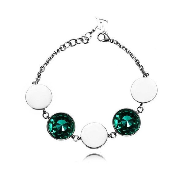 Wholesale 316L Stainless Steel Birthstone Crystal Bracelet