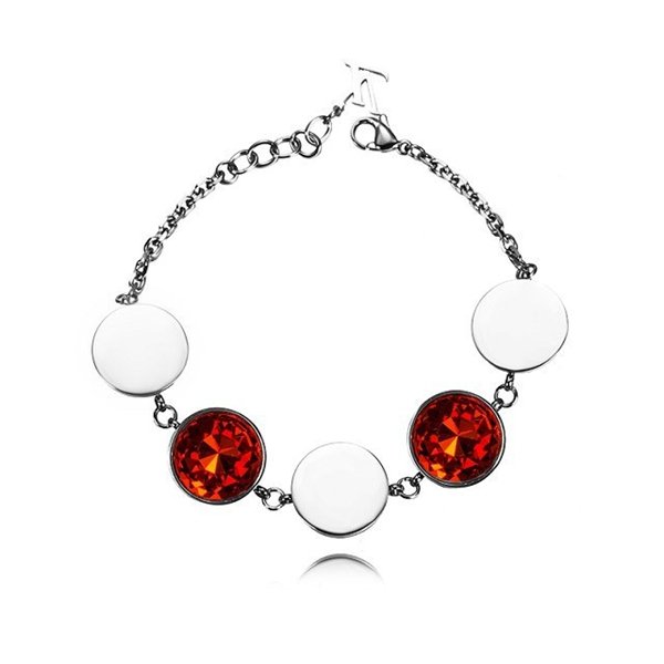 Wholesale 316L Stainless Steel Birthstone Crystal Bracelet