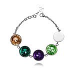 Wholesale 316L Stainless Steel Birthstone Crystal Bracelet
