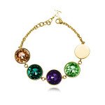 Wholesale 316L Stainless Steel Birthstone Crystal Bracelet