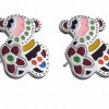Wholesale 316L Stainless Steel Colorful Enamel Stud Earrings