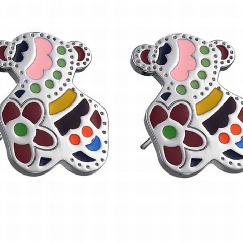 Wholesale 316L Stainless Steel Colorful Enamel Stud Earrings