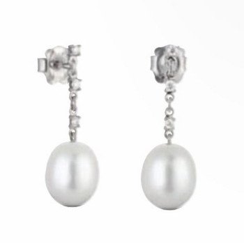 Wholesale 316L Stainless Steel Natural Freshwater Pearl Earrings