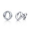 Wholesale Minimalist 316L Stainless Steel Square Geometric Line Stud Earrings
