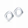 Wholesale Minimalist 316L Stainless Steel Square Geometric Line Stud Earrings