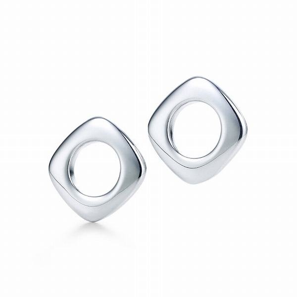 Wholesale Minimalist 316L Stainless Steel Square Geometric Line Stud Earrings