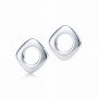 Wholesale Minimalist 316L Stainless Steel Square Geometric Line Stud Earrings