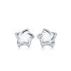 Wholesale Minimalist 316L Stainless Steel Square Geometric Line Stud Earrings