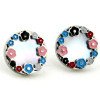 Wholesale 316L Stainless Steel Colorful Enamel Stud Earrings